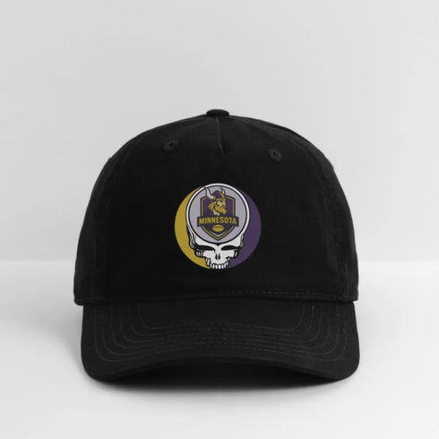 Minnesota Vikings Grateful Dead Stealie Dad Hat - black